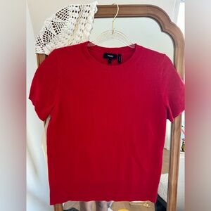 Red 100% Cashmere Theory Top